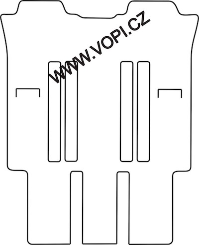 Textil-Autoteppiche Citroen C8 2002 7 míst - zadní sada Colorfit (827)